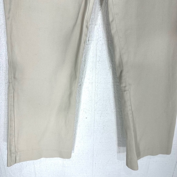 Tory Burch zipper front logo crop khaki pants size 0 - Picture 3 of 10